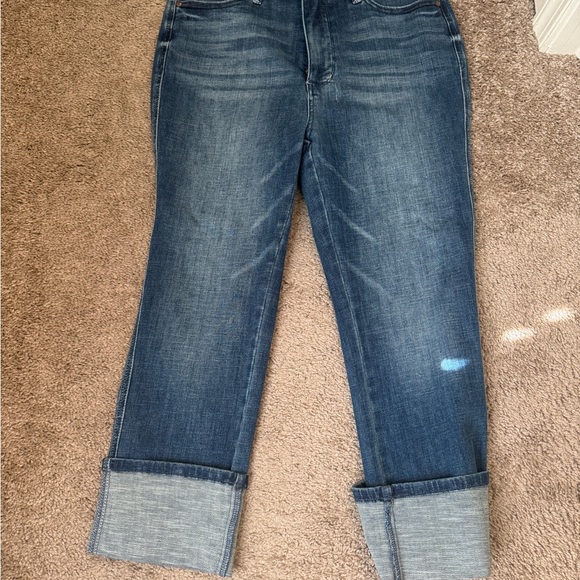 Judy Blue Dark Wash Boyfriend Capri Jeans - Picture 1 of 6